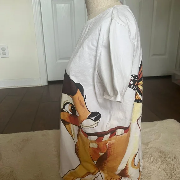 Zara Disney Bambi White T-Shirt - Picture 2 of 4